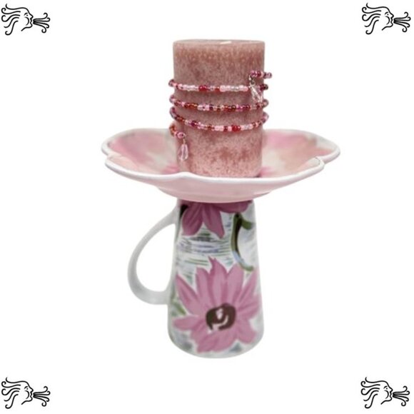 Upcycled Coffee Mug Candle Plant Holder Jewelry Tray, Sponge Soap Dish, Bracelet - Picture 1 of 4